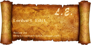 Lenhart Edit névjegykártya